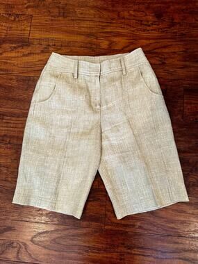 ST JOHN LINEN Sport Womens Bermuda Shorts Size 4 Casual Resort Wear